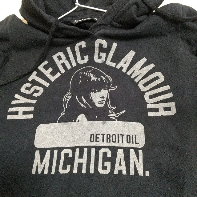 HYSTERIC GLAMOUR - HYSTERIC GLAMOURロング丈パーカー ネイビー