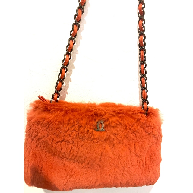 ☆美品☆CHANEL シャネル ラパンファー ハンドバッグ 逆輸入