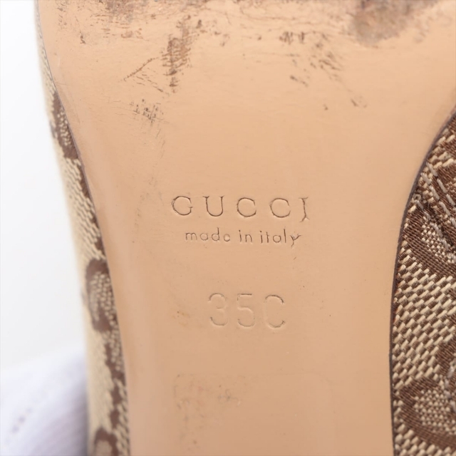 Gucci(グッチ)のグッチ GGキャンバス キャンバス 35C ブラウン レディース ブーツ レディースの靴/シューズ(ブーツ)の商品写真