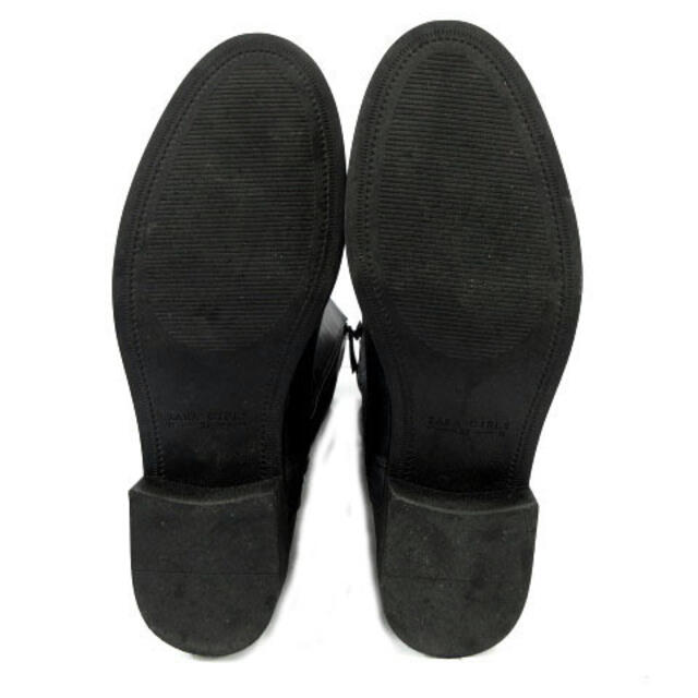 ZARA(ザラ)のZARA GIRLS ブーツ ロング レザー スウェード 切替 黒 37 レディースの靴/シューズ(ブーツ)の商品写真
