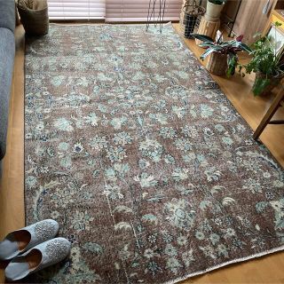 ヴィンテージラグ グレーオーバーダイ トルコ アナトリア ボタニカル 雅姫さん ったらしく ヴィンテージラグ グレーオーバーダイ トルコ アナトリア ボタニカル 雅姫さん ったらしく