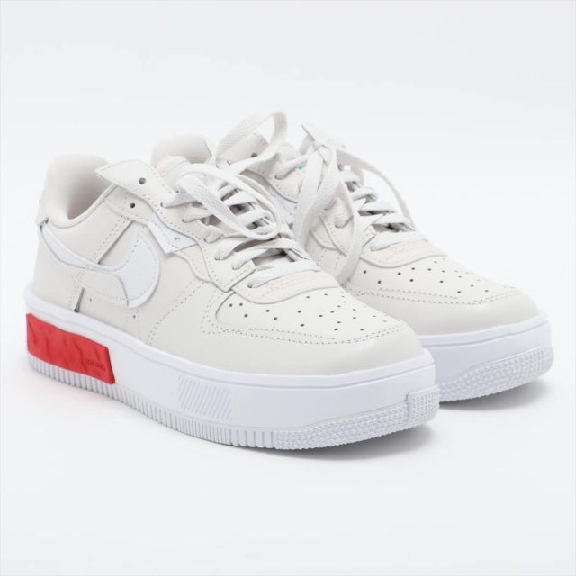 ナイキ AIR FORCE 1 レザー 25.5cm ホワイト ユニセック
