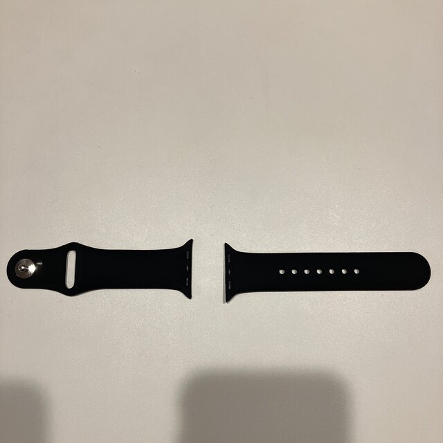 Apple Watch アップルウォッチ　バンド　スポーツバンド　黒　ブラック メンズの時計(ラバーベルト)の商品写真