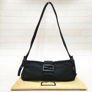 フェンディ(FENDI)の☆美品・保存袋付☆フェンディFENDI ウール ショルダーバッグ グレー(ショルダーバッグ)