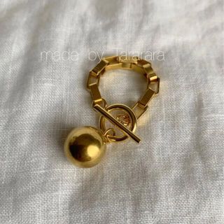 ちょん 様♡   ●handmadeステンレスchain×ball ringG●(リング(指輪))