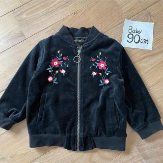 futafuta - futafuta 90 ベロア 刺繍 アウター ブルゾン ジャケットの