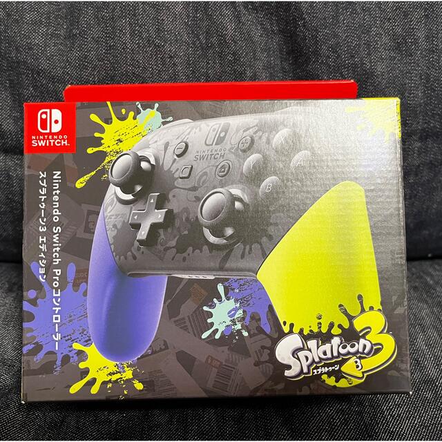 新品】 スプラトゥーン3 Nintendo Switch Proコントローラー 希少 黒 ...