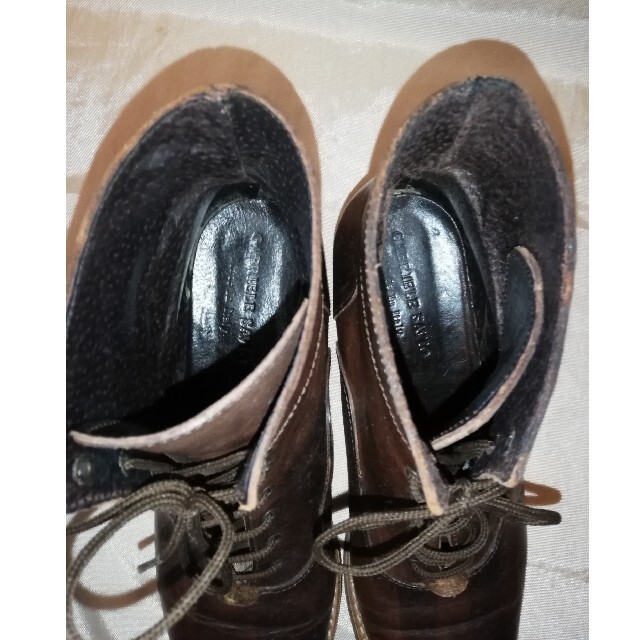 TABASA 本革ショートブーツ 3.5cmヒール ダークブラウン レディースの靴/シューズ(ブーツ)の商品写真
