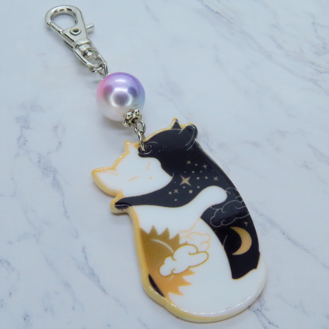 買取り実績 チャーム 白 黒 猫 ジャラジャラ キーホルダー 買取り実績 チャーム 白 黒 猫 ジャラジャラ キーホルダー