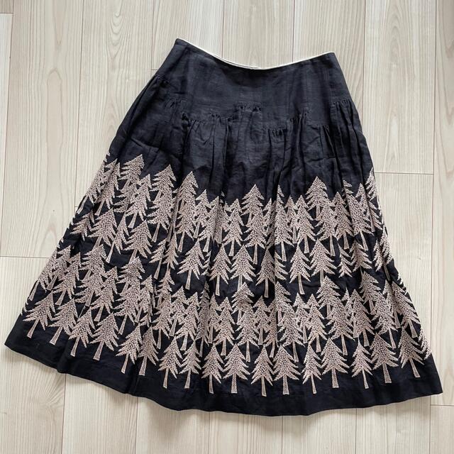 プリーツプリーズ Tribal Fish Painting Skirt