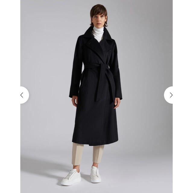423 レディス カシミヤ入ロングコート 黒色 floraltrendy.com