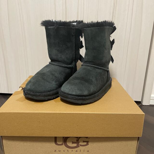 UGG BAILEY BOU ムートンブーツ 10（17センチ）黒