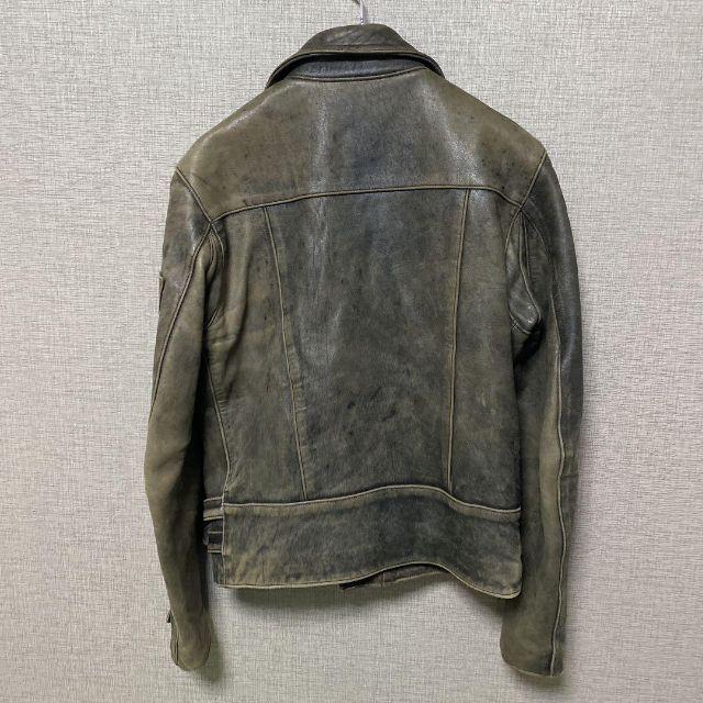 blackmeansブラックミーンズ レザーダブルライダース OFFWHITE