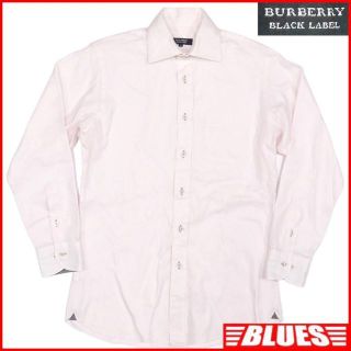 バーバリーブラックレーベル(BURBERRY BLACK LABEL)の廃盤 バーバリー シャツ M メンズ 長袖 ピンク ボタン 無地 X6518(シャツ)