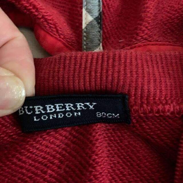 BURBERRY(バーバリー)のバーバリー　パーカー　80cm キッズ/ベビー/マタニティのベビー服(~85cm)(トレーナー)の商品写真