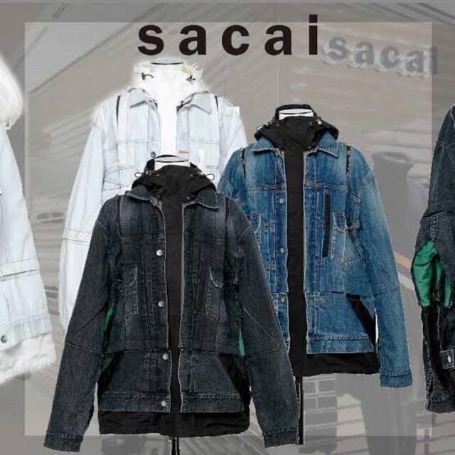 sacai(サカイ)の【ほぼ未使用】sacai 21ss デニムブルゾン ブルー サイズ1 メンズのジャケット/アウター(Gジャン/デニムジャケット)の商品写真