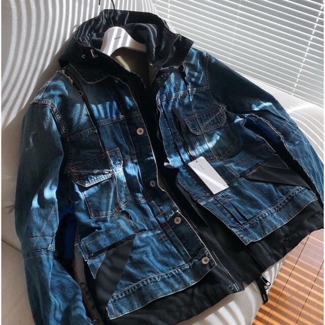 【ほぼ未使用】sacai 21ss デニムブルゾン ブルー サイズ1