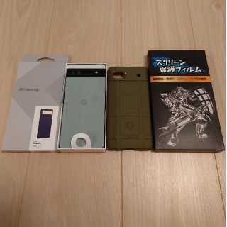 グーグルピクセル(Google Pixel)の【極美品/おまけ付き】SIMフリー au版Google Pixel 6a(スマートフォン本体)