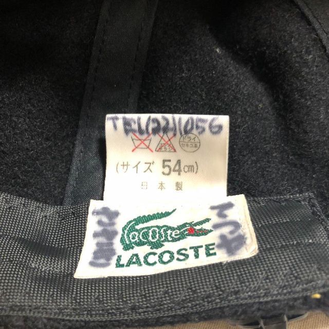 LACOSTE(ラコステ)の80s CHEMISE LACOSTE WOOL キャップ 黒 メンズの帽子(キャップ)の商品写真