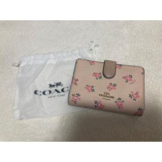 コーチ(COACH)のコーチ　財布　花柄　ピンク　二つ折り(財布)