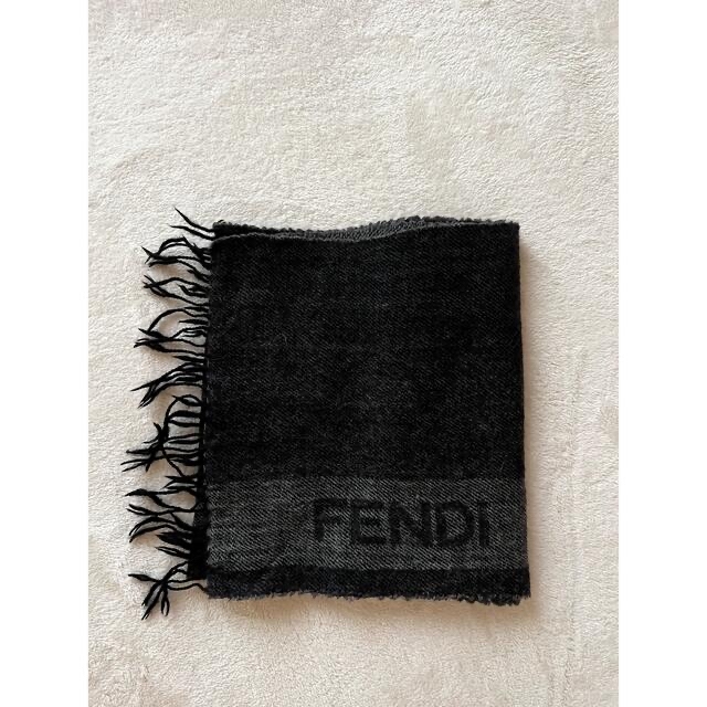 FENDI - フェンディ FENDI マフラー ストール ロゴ 薄手 ウール