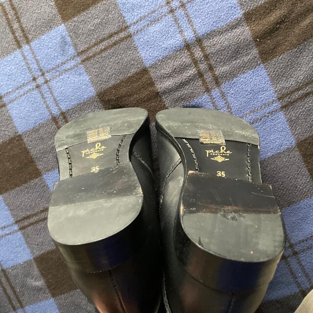PICHE ABAHOUSE(ピシェアバハウス)のpiche abahouse 本革ブーツ黒色未使用に近い美品サイズ約22.5cm レディースの靴/シューズ(ブーツ)の商品写真
