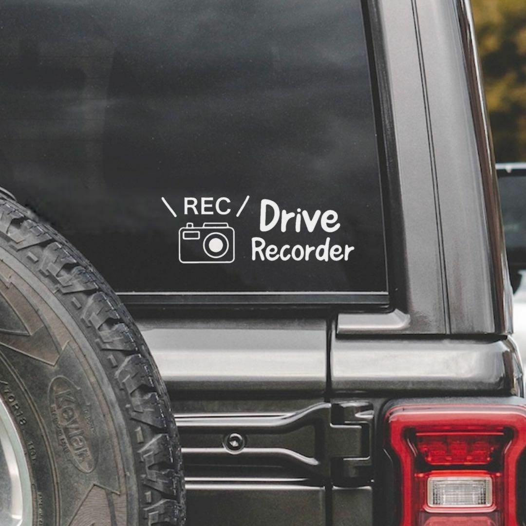 REC Drive Recorder ドラレコ　ステッカー　ドライブレコーダー  自動車/バイクの自動車(車外アクセサリ)の商品写真