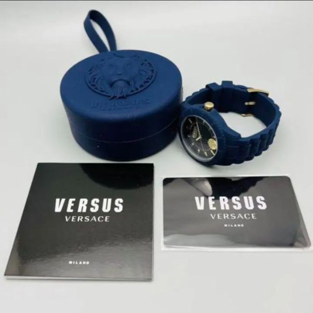 VERSACE(ヴェルサーチ)のブルー★ケース付属【新品】ヴェルサス/ヴェルサーチ クォーツ 腕時計 メンズ メンズの時計(腕時計(アナログ))の商品写真