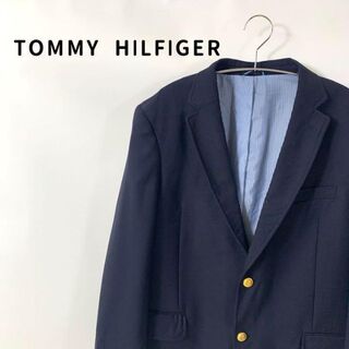 トミーヒルフィガー(TOMMY HILFIGER)のトミーヒルフィガー　紺ブレ　金ボタン　テーラードジャケット　ネイビー　Lサイズ(テーラードジャケット)