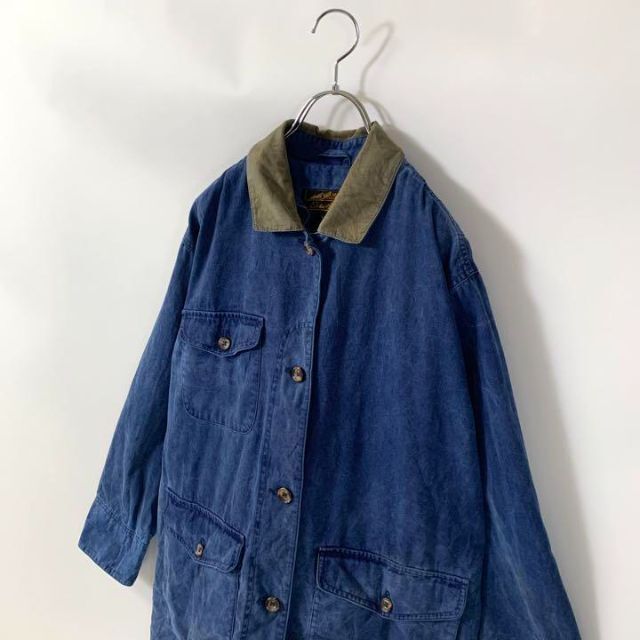 Eddie Bauer(エディーバウアー)のエディーバウアー　黒タグ　80s デニムジャケット　コート　コーデュロイ メンズのジャケット/アウター(Gジャン/デニムジャケット)の商品写真