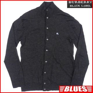 バーバリーブラックレーベル(BURBERRY BLACK LABEL)のイタリア製 バーバリー カーディガン ニットセーター M メンズ TY2005(カーディガン)