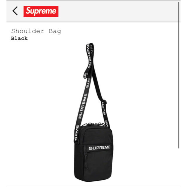 ブラックsupreme 2022fw shoulder bag ブラックショルダーバッグ