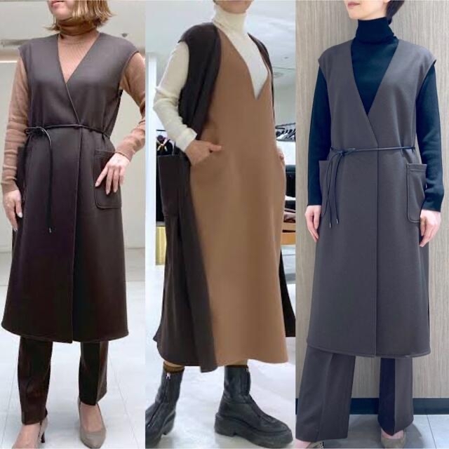 Theory luxe(セオリーリュクス)のtheory luxe 21AW 完売 ウールジャージー素材 ロングジレ パンツ レディースのトップス(ベスト/ジレ)の商品写真