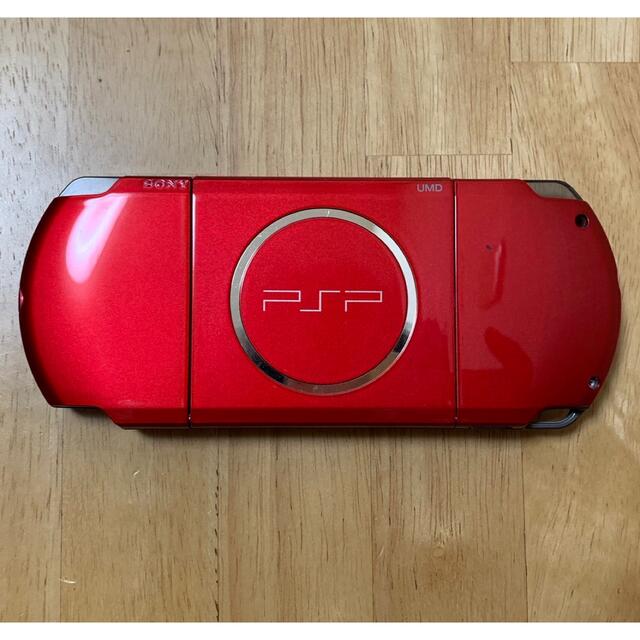 PlayStation Portable(プレイステーションポータブル)のPSP本体 PSP3000  レッド エンタメ/ホビーのゲームソフト/ゲーム機本体(家庭用ゲーム機本体)の商品写真