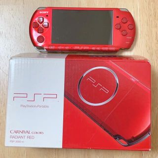 プレイステーションポータブル(PlayStation Portable)のPSP本体 PSP3000  レッド(家庭用ゲーム機本体)