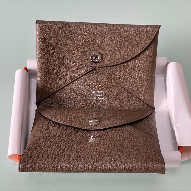 HERMES エルメス カルヴィ エトゥープ 小物 名刺入れ/定期入れ www