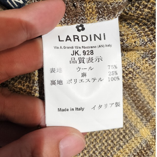 LARDINI(ラルディーニ)のセール　LARDINI　テーラードジャケット メンズのジャケット/アウター(テーラードジャケット)の商品写真