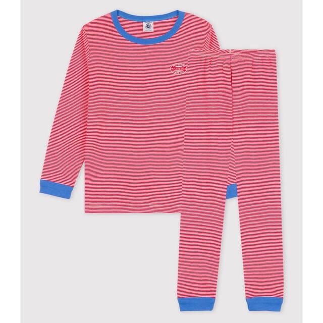 PETIT BATEAU(プチバトー)のプチバトー　新品タグ付き　長袖　パジャマ　レッド　10ans/140cm キッズ/ベビー/マタニティのキッズ服男の子用(90cm~)(パジャマ)の商品写真