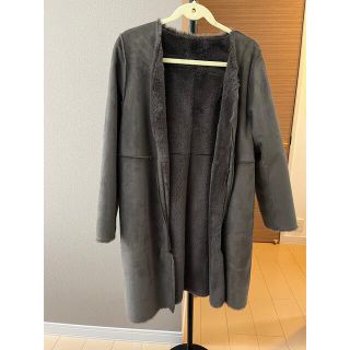 【美品】ムートンコート　Мサイズ　グレージュ