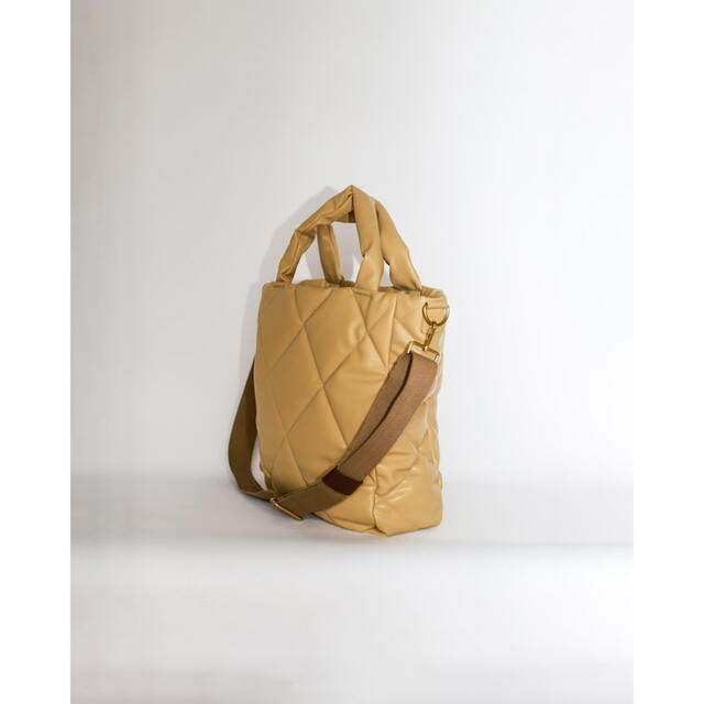 Square Quilting Leather Bag ambergleam