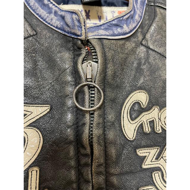 DIESEL(ディーゼル)のディーゼル ヴィンテージ加工ライダース サイズM メンズのジャケット/アウター(ライダースジャケット)の商品写真