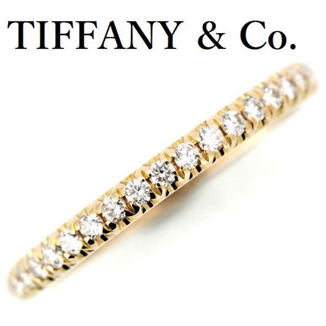 「かわいい~!」 Tiffany & 8号 K18PG 20P リング バンド ダイヤモンド ソレスト ティファニー - Co. リング(指輪)