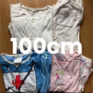 ムジルシリョウヒン(MUJI (無印良品))の子供服　パジャマ　100 3組セット　無印良品　ルームウェア　なりきり　長袖(パジャマ)