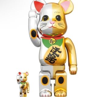 メディコムトイ(MEDICOM TOY)のBE@RBRICK 招き猫 開運 銀×千万両 金 100％ & 400％(その他)