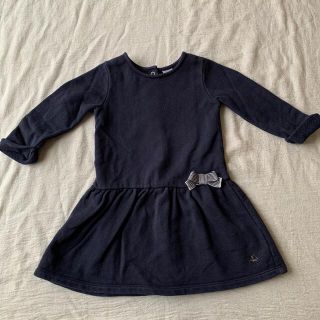 プチバトー(PETIT BATEAU)のプチバトー ワンピース　18m/81cm ネイビー(ワンピース)