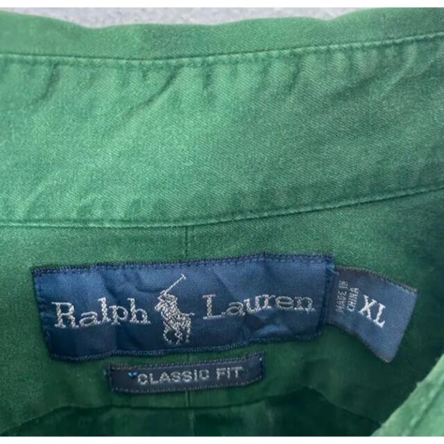 POLO RALPH LAUREN - 90s 古着 ポロラルフローレン グリーンシャツ ...