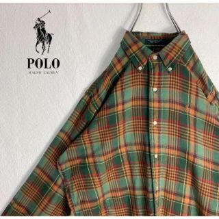 ポロラルフローレン(POLO RALPH LAUREN)の90s 古着 ポロラルフローレン シャツ チェックシャツ ゆるダボ XL(シャツ)