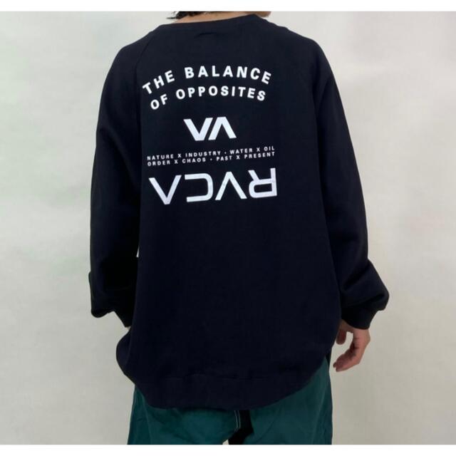 RVCA ルーカ✨スウェット クルーネック 裏起毛 ロゴ 背面プリント Mサイズ