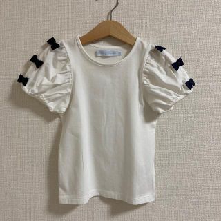 タルティーヌ エ ショコラ(Tartine et Chocolat)のタルティーヌエショコラ 半袖リボン 110cm(Tシャツ/カットソー)