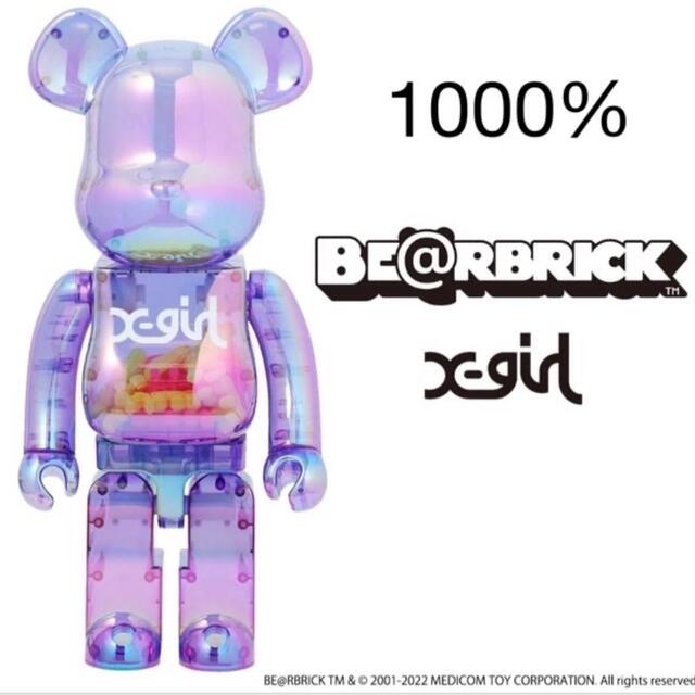 BE@RBRICK - BE@RBRICK X-girl CLEAR PURPLE 1000% の通販 by R shop｜ベアブリックならラクマ
